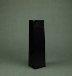 TORBA PAPIEROWA czarna połysk, 11x10x39cm
