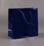 TORBA PAPIEROWA "C" niebieska połysk, 16x7,5x16cm