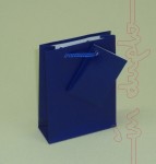 TORBA PAPIEROWA "XS" niebieska połysk, 8x3x10cm